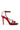The AZALEA WANG THUNDERMINE RED VELVET EMBELLISHED STILETTO SANDAL is a single sandal with slim straps and a wrap-around ankle tie, showcasing an open-toe design and a comfort cushion insole for added elegance and sleek style.