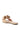 The TIZZY RAFFIA FLAT BOW SANDAL is a tan woven sandal featuring a flat sole, an oversized decorative bow on the upper strap, and a vegan leather insole. Displayed at a slight angle, it's the perfect piece of summer footwear encapsulating effortless style.