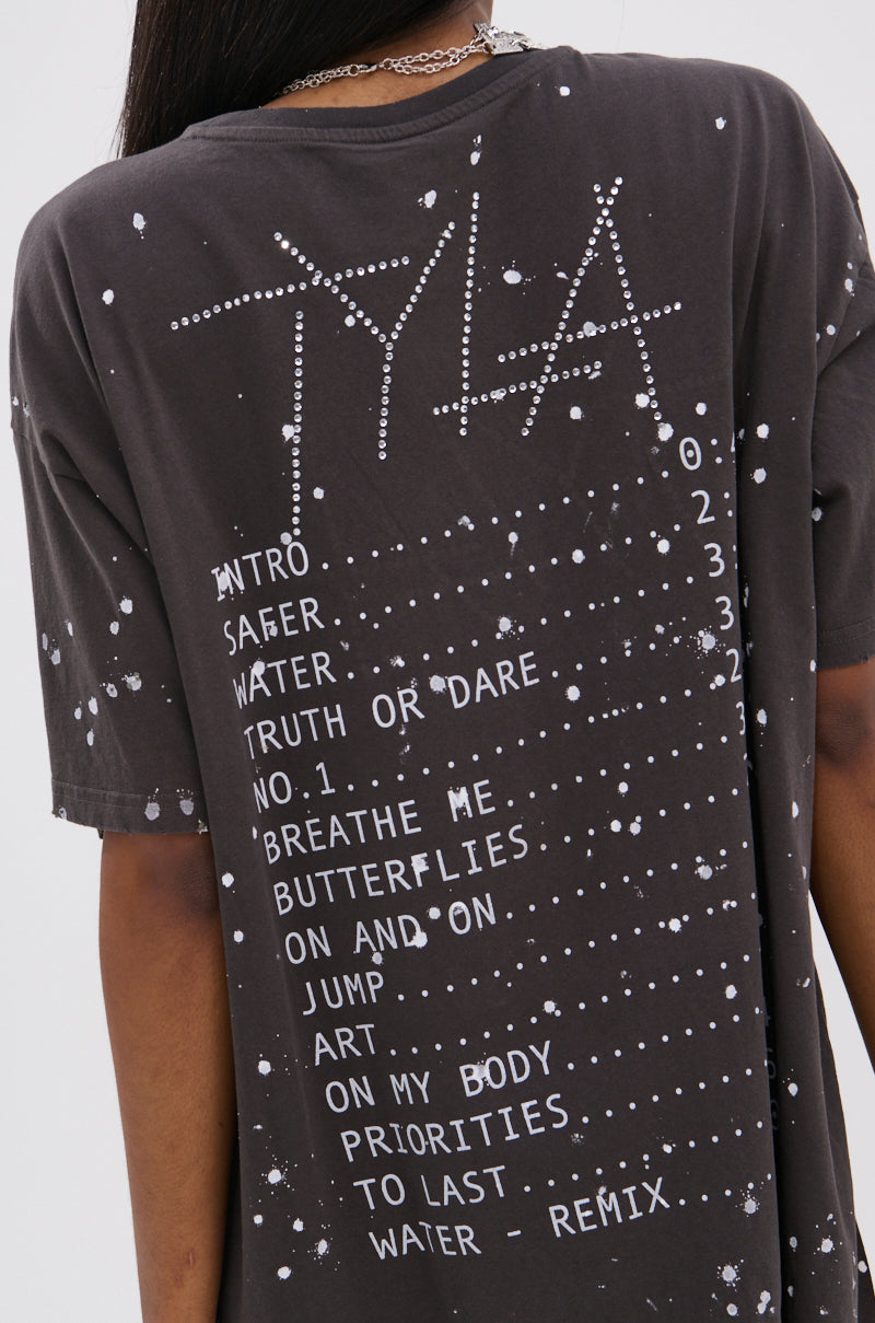 アトリエGG  RemakeGirlsT-shirt  1½ Alt Clothing Goth Grunge Glitch Skeleton Shirt, Edgy