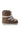 The AZALEA WANG TOASTY BROWN BOOTIE features a faux suede upper and white laces, providing cushioned ankle support for warmth and comfort on snowy days. Its textured flat sole combines functionality with a casual appearance, perfect for winter walks.