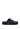 The AZALEA WANG TRAVERSE BLACK CLOG is a black slip-on crafted from faux leather, adorned with silver studs on top. It features a flat, comfort-cushion sole and is presented in a chic side view against a white background.
