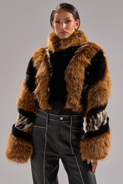 TWISTER PATCHWORK FAUX FUR – AKIRA