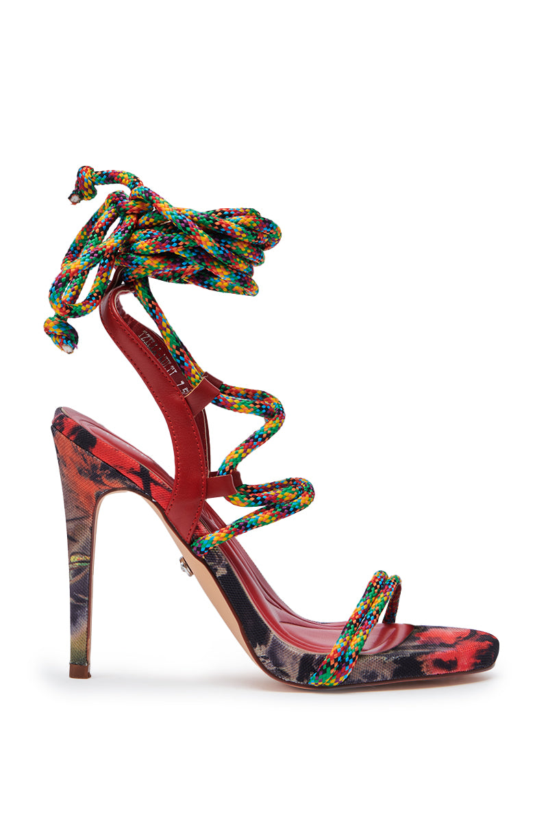 WONDER FULL LIFE ramie DEEL 墨色 AZALEA WANG TZILLA MULTI COLOR ROPE STILETTO SANDAL – AKIRA