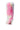 Introducing the AZALEA WANG UPSETTER PINK STILETTO BOOT, a knee-high boot adorned with a pastel-colored faux fur upper in shades of pink, blue, and yellow. This elegant stiletto boot is highlighted by a sleek white heel, set against a simple white background.