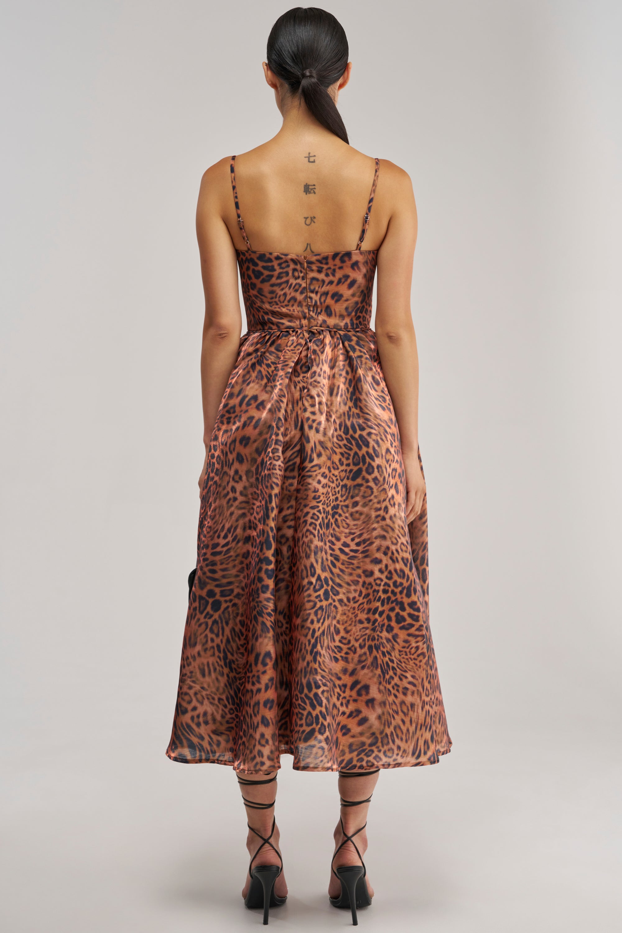 AKIRA Cheetah Sisters Midi Dress