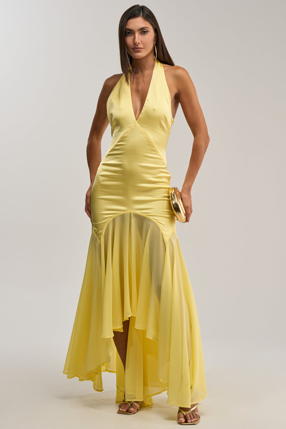 yellow strappy midi dress Summer Invite Yellow Tie-Strap Tiered Midi Dress