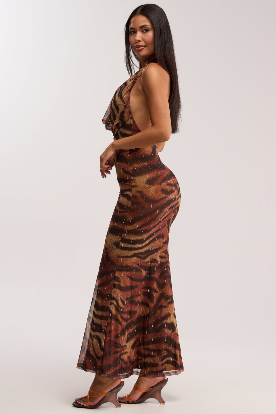 orange cheetah dress Sherri Hill 57491 - Short A-line Dress