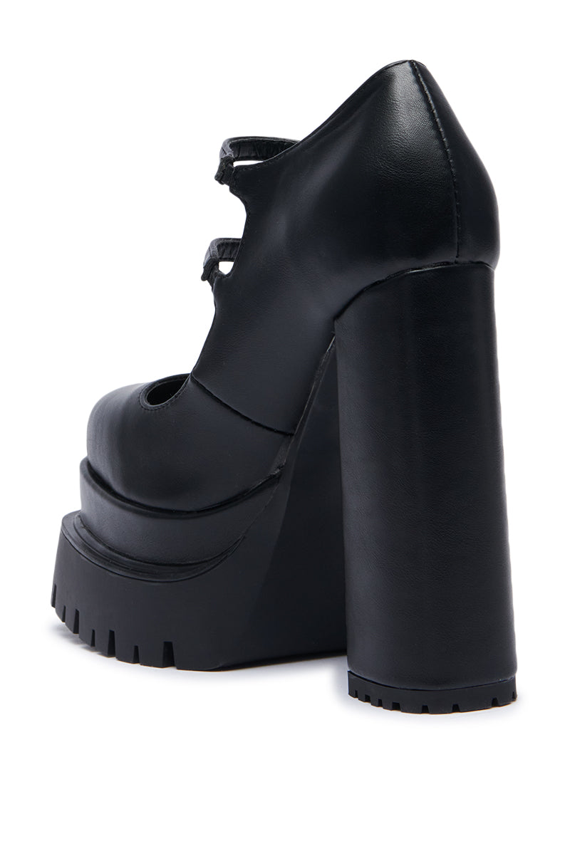 AZALEA WANG VIOLINA BLACK CHUNKY PLATFORM PUMP AKIRA AZALEA WANG VIOLINA BLACK CHUNKY PLATFORM PUMP AKIRA