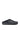 The AZALEA WANG WEBSTON BLACK STUDDED MULE features a black slip-on design with a flat sole, crafted from sleek faux leather and adorned with intricate silver stud patterns against a pristine white background.
