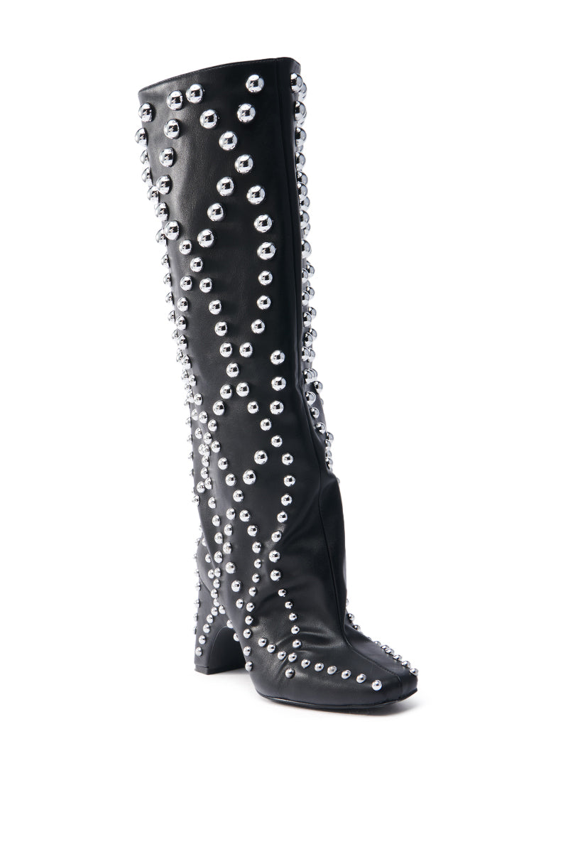 AZALEA WANG BRONSON BLACK RHINESTONE EMBELLISHED BOOT – AKIRA