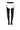 The AZALEA WANG WESTLANN BLACK PU CHAP BOOT features Western-inspired thigh-high black boots with a chap-style belt harness and open hip design, shown against a plain white background.