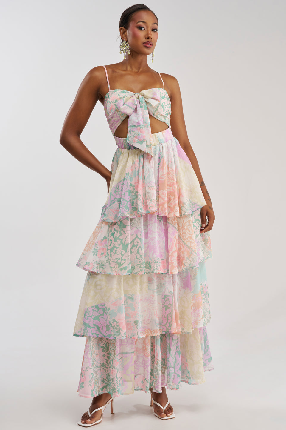 AKIRA Day Dreamer ed Chiffon Maxi Dress