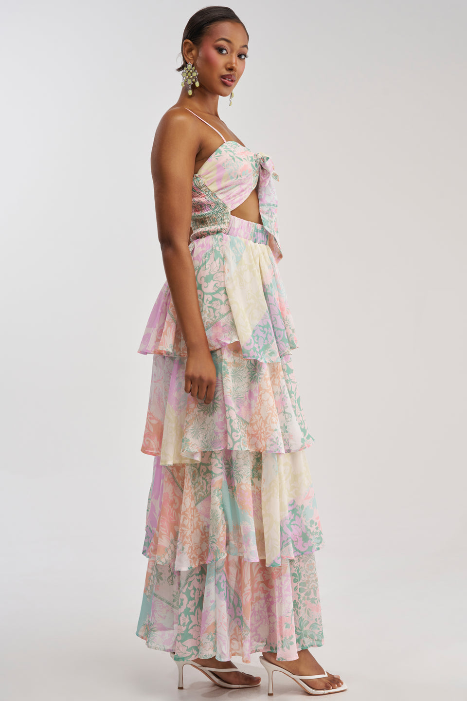 AKIRA Day Dreamer ed Chiffon Maxi Dress