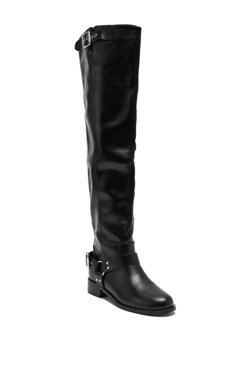 Rimama♡  AZALEA WANG XALIIMA BLACK OVER THE KNEE RIDING BOOT – AKIRA