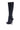 AZALEA WANG XIAO Black Knee High Boot with Metal Toe Cap, highlighted against a pristine white background, featuring a sleek side zipper and stiletto heel.