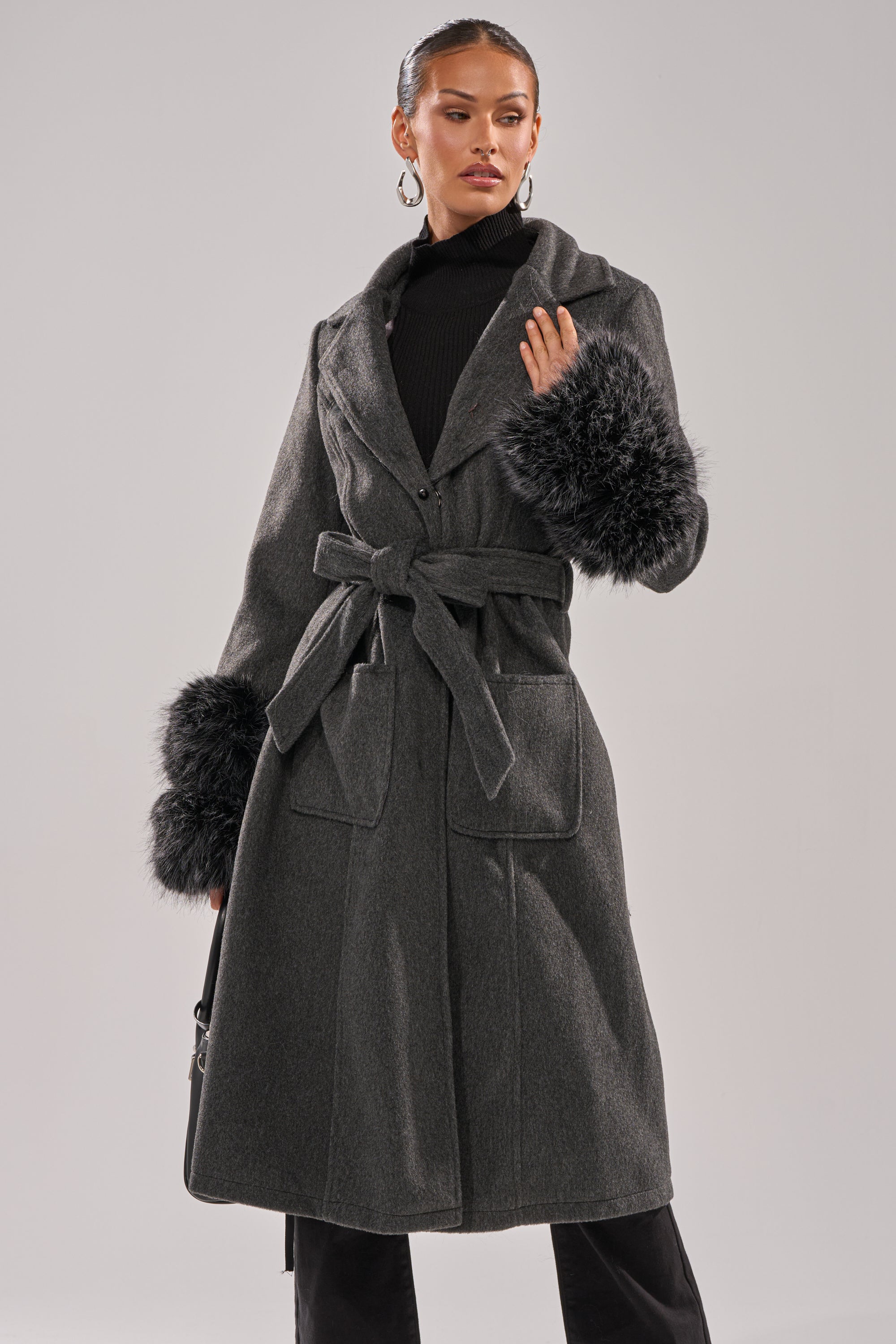 HARMONY FUR TRIM TRENCH – AKIRA