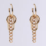 The ITS GIVING HOOP EARRING boasts a stylish chain-link design with interlocking loops and cascading curb chain segments, set against a plain white background.