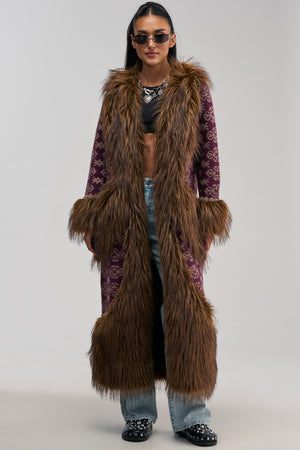 MAIN CHARACTER FUR TRIM CARDIGAN – AKIRA