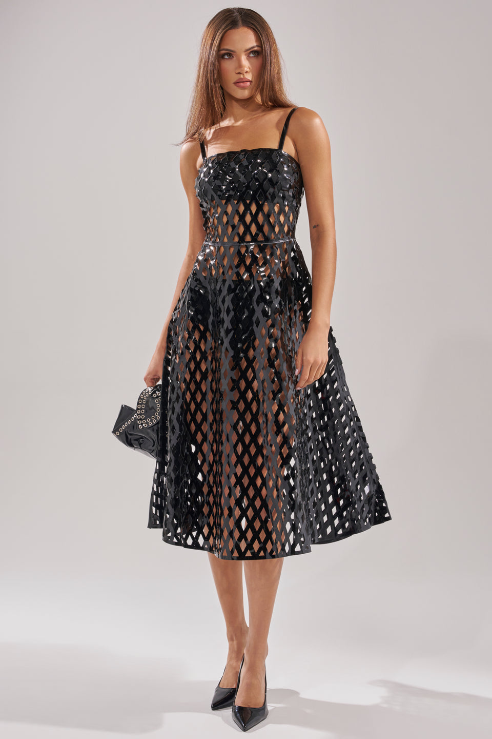 sexy midi dress Sexy Midi Semi-Formal Party Dress with Ruching Lavender / Small