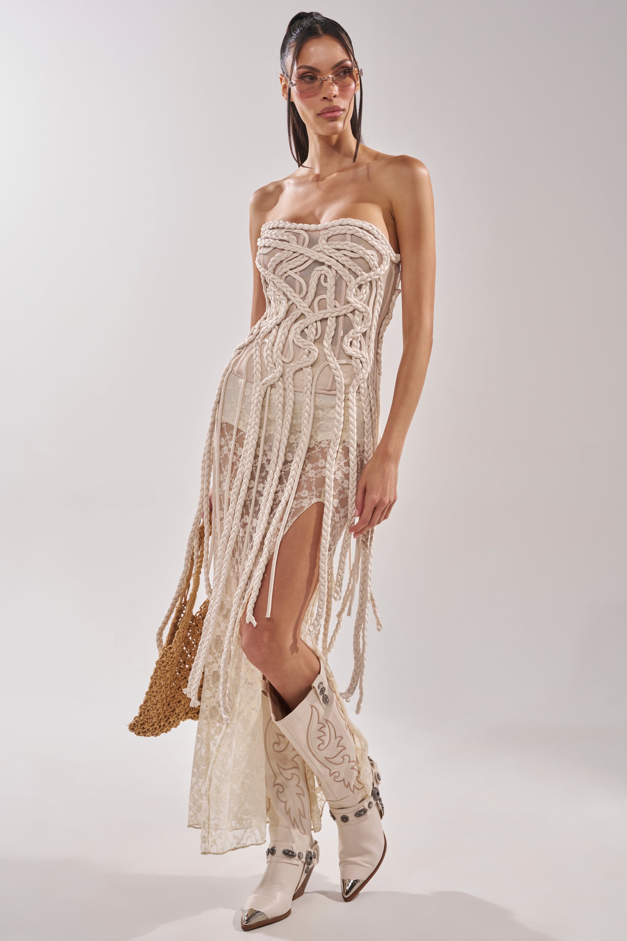 NEVER LOST TASSEL MESH CORSET AKIRA NEVER LOST TASSEL MESH CORSET AKIRA