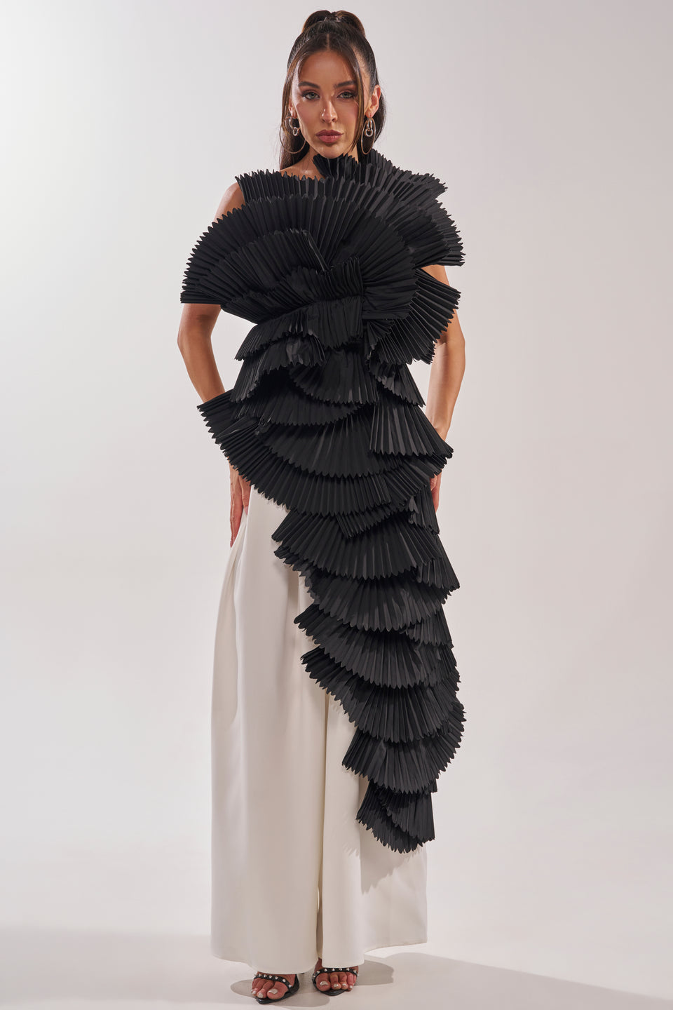 Luxurious Asymmetrical Top in Black