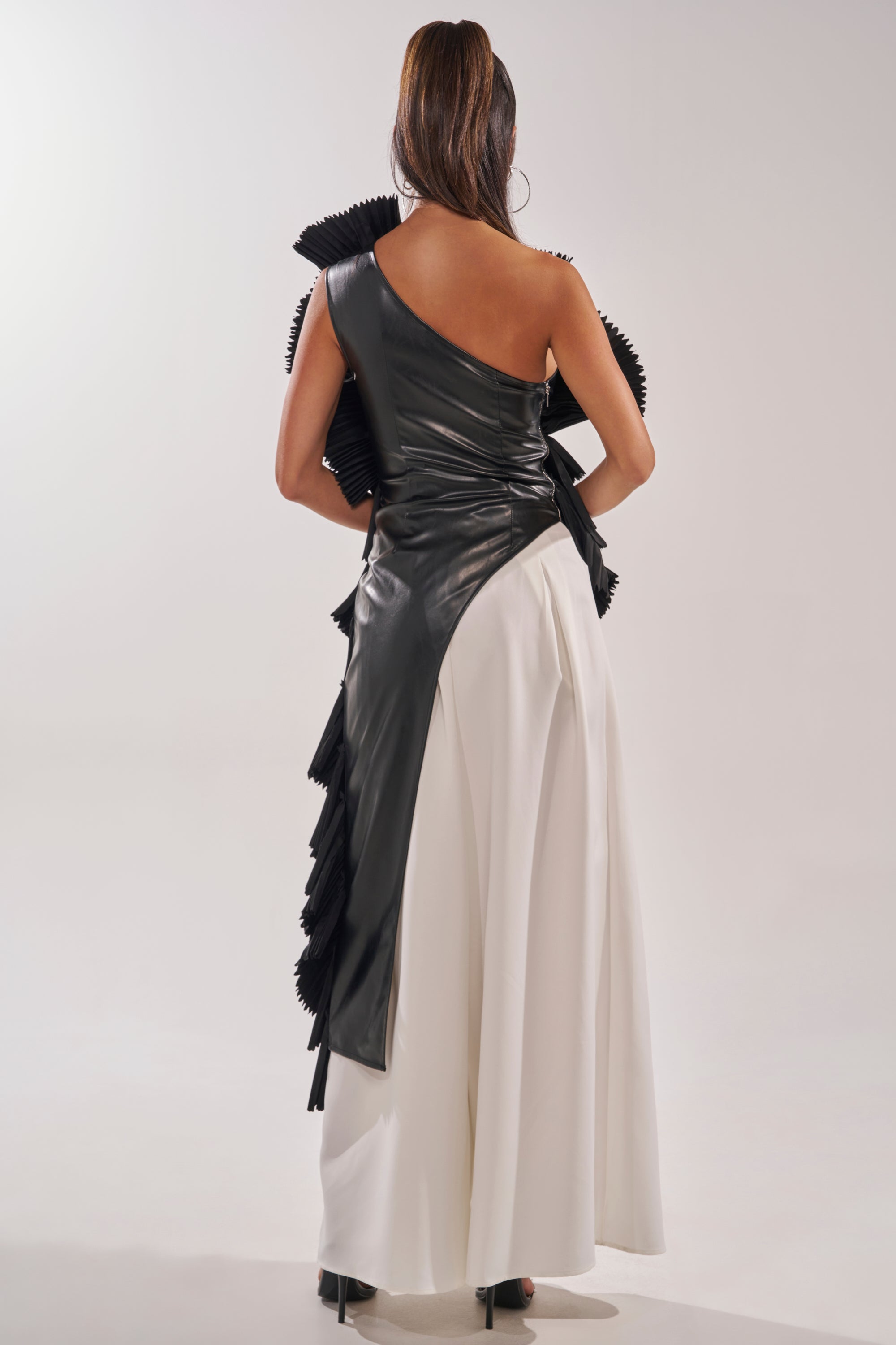 asymmetrical dress top AKIRA Luxurious Asymmetrical Top | Black