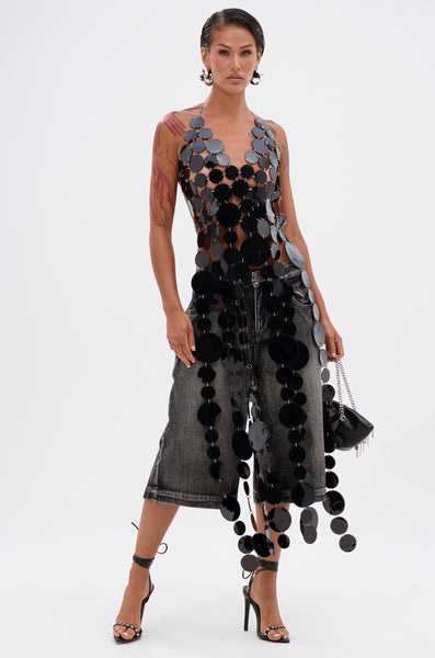 ◆25SS GOTTER GALLERY GRAPHIC SHEER MESH TOP/3色◆ Gothic Alt Goth Cross Mesh Top – ROCK 'N DOLL