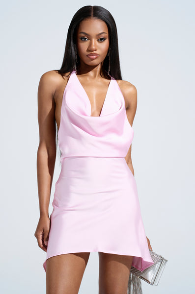 pink satin bodycon dress DOLLY MINI IN LIGHT – AKIRA and cocktail events week372025 Official USA Judo Single Size:38 Unhemmed
