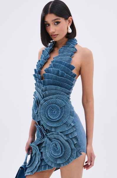 ONE OF ONE DENIM MINI DRESS – AKIRA