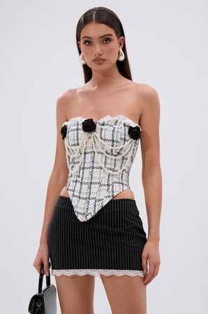 HEAVEN SENT TWEED CORSET – AKIRA
