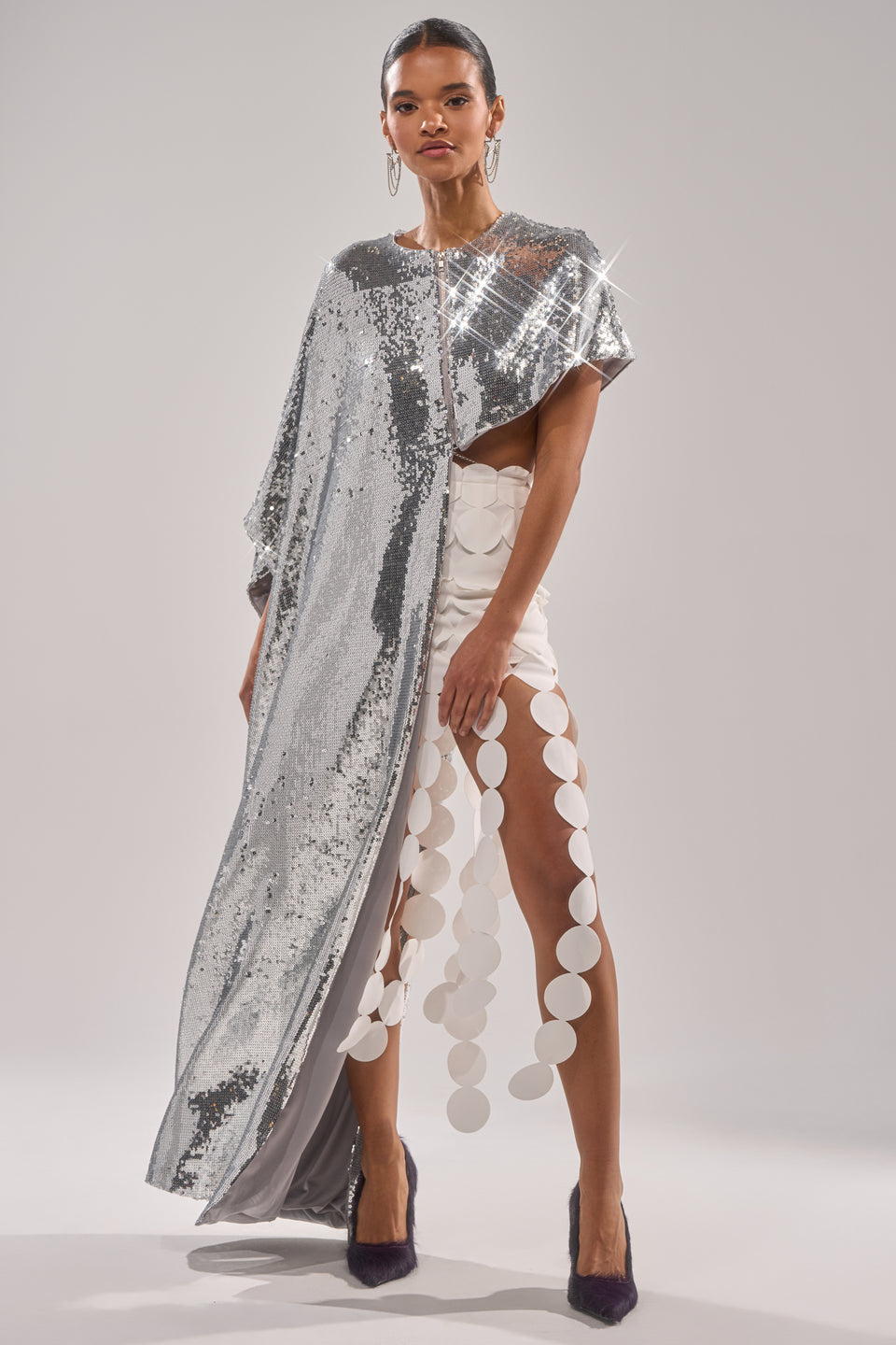 circle cut out dress AKIRA Royalty Circle Cut Out Maxi Skirt