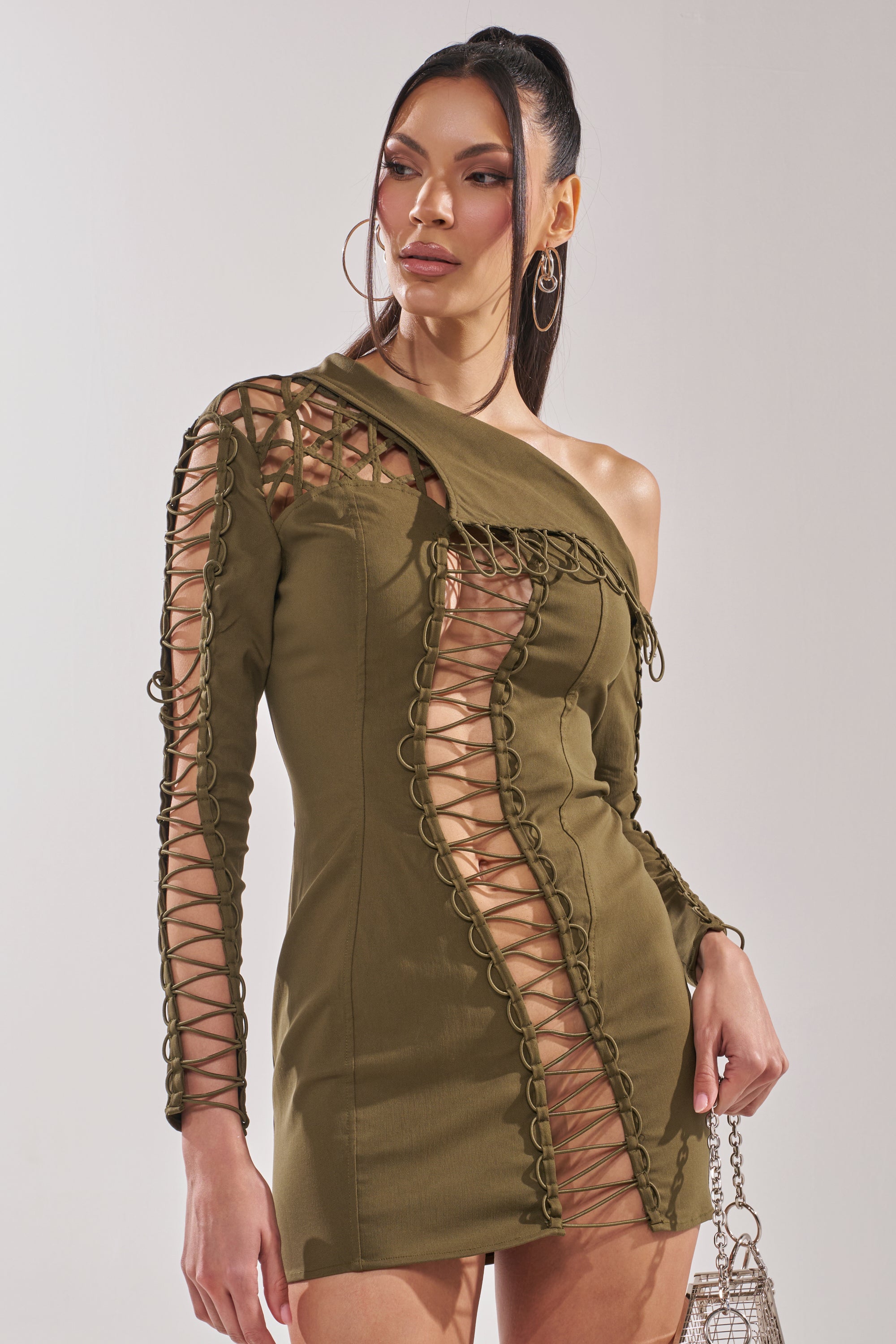 AKIRA Laced Up Mini Dress | Size Medium AKIRA Laced Up Mini Dress | Size Medium