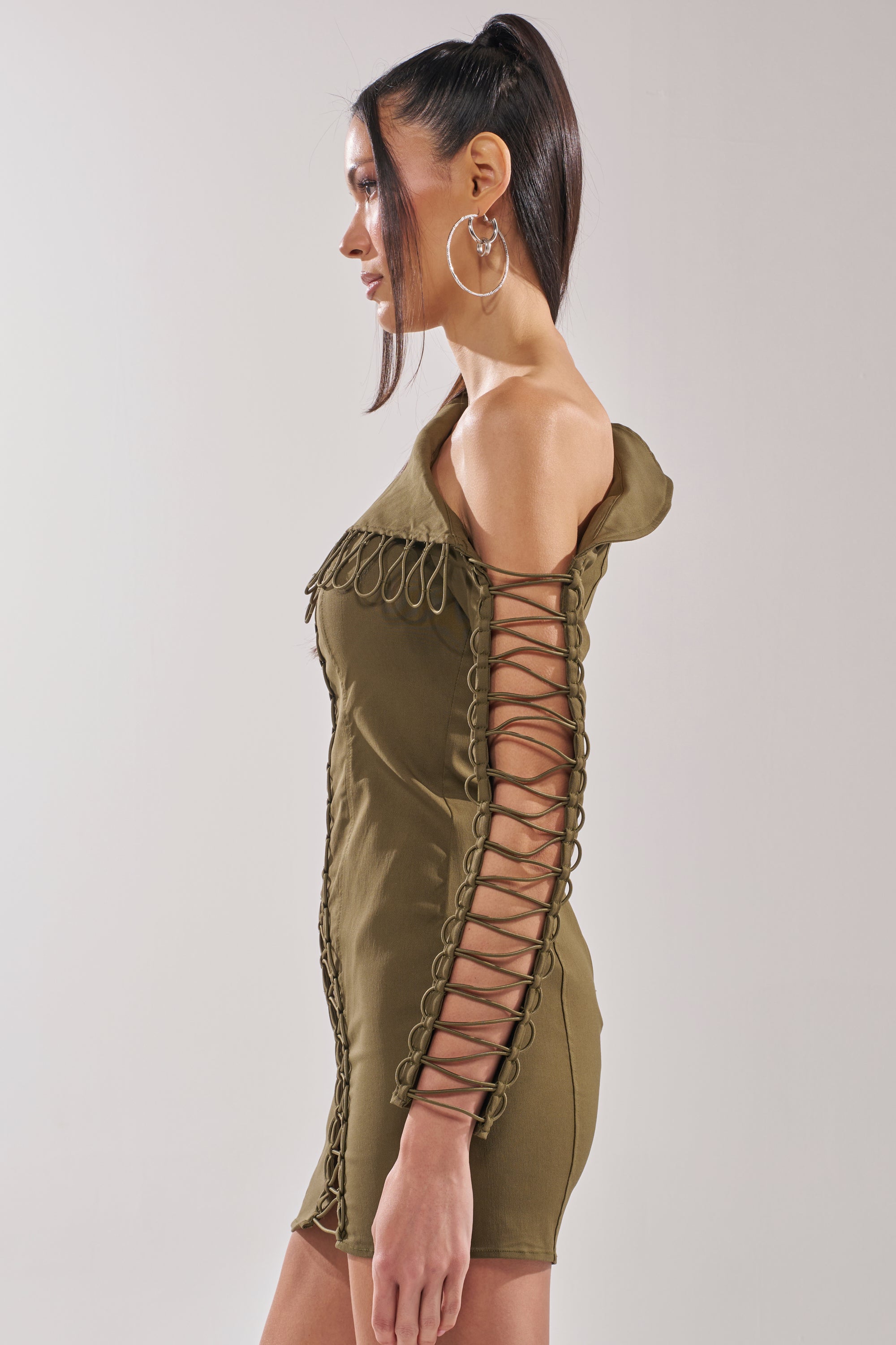 LACED UP MINI DRESS AKIRA LACED UP MINI DRESS AKIRA