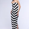 Front View A Day In The Hamptons Striped Maxi Dress