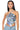 Front View A Girl Named Lucky Embellished Halter Neck Denim Top