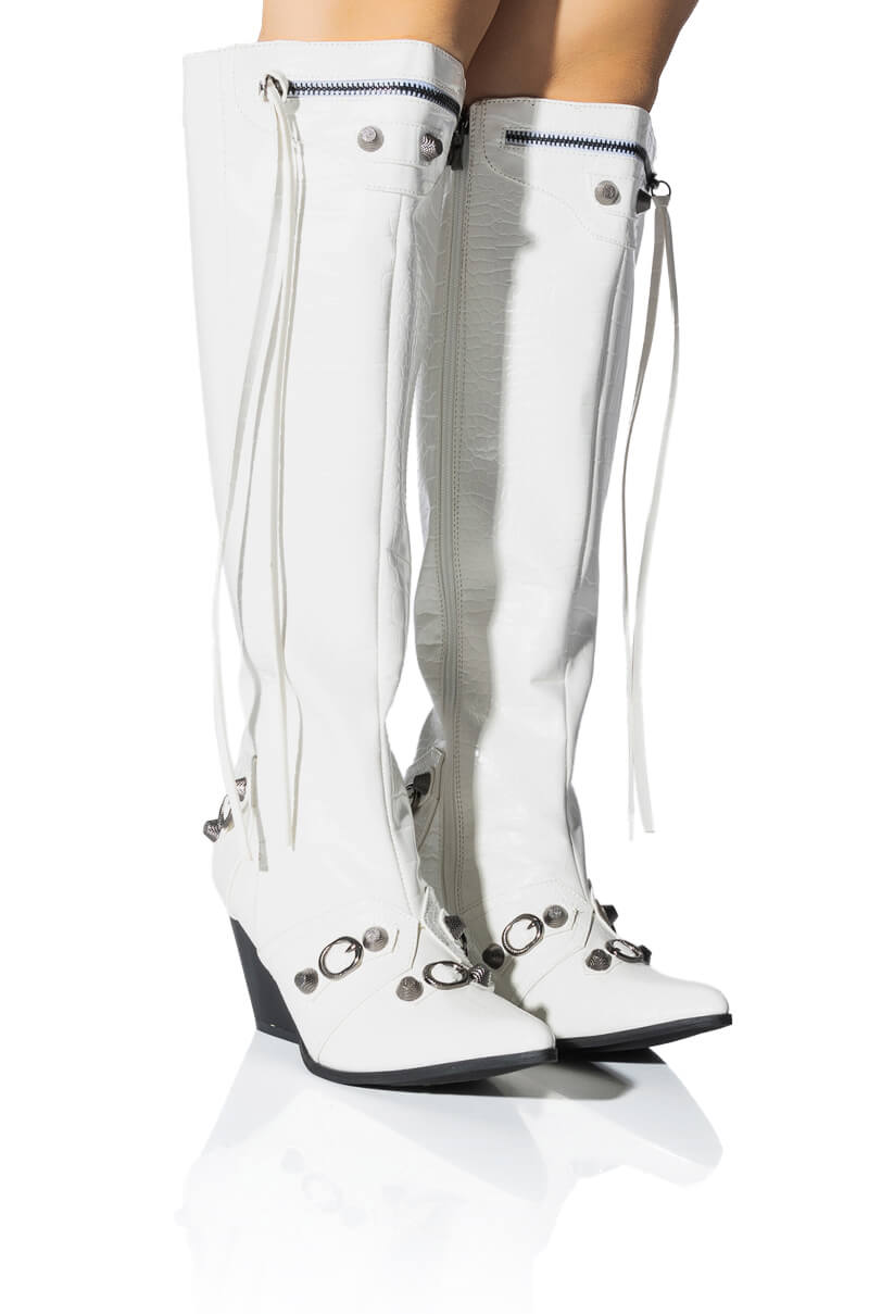A GOOD ONE WHITE CROC BOOT view 0