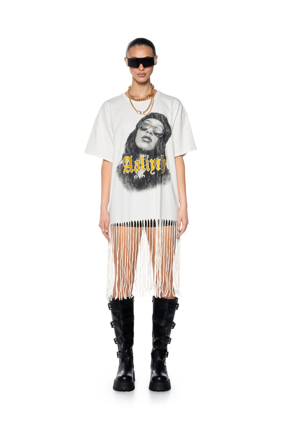 aaliyah shirt dress Mini Aaliyah The Princess Of R&B T Shirt Dress - Black