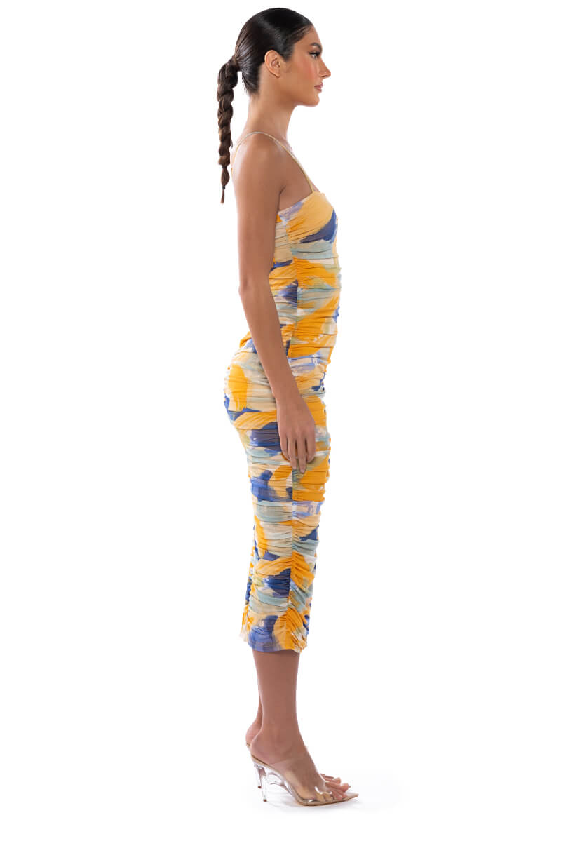 Back View About Time Ruched Midi Dress