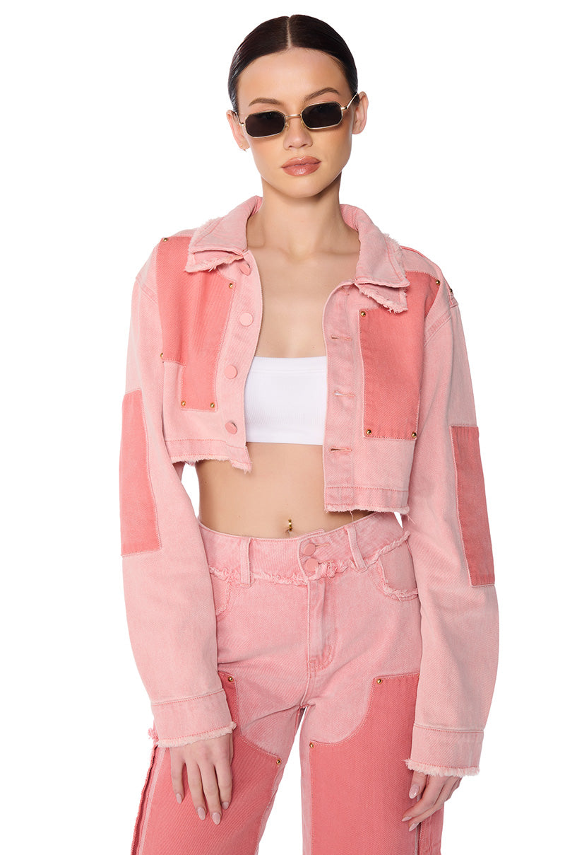 Front View Above Average Denim Jacket