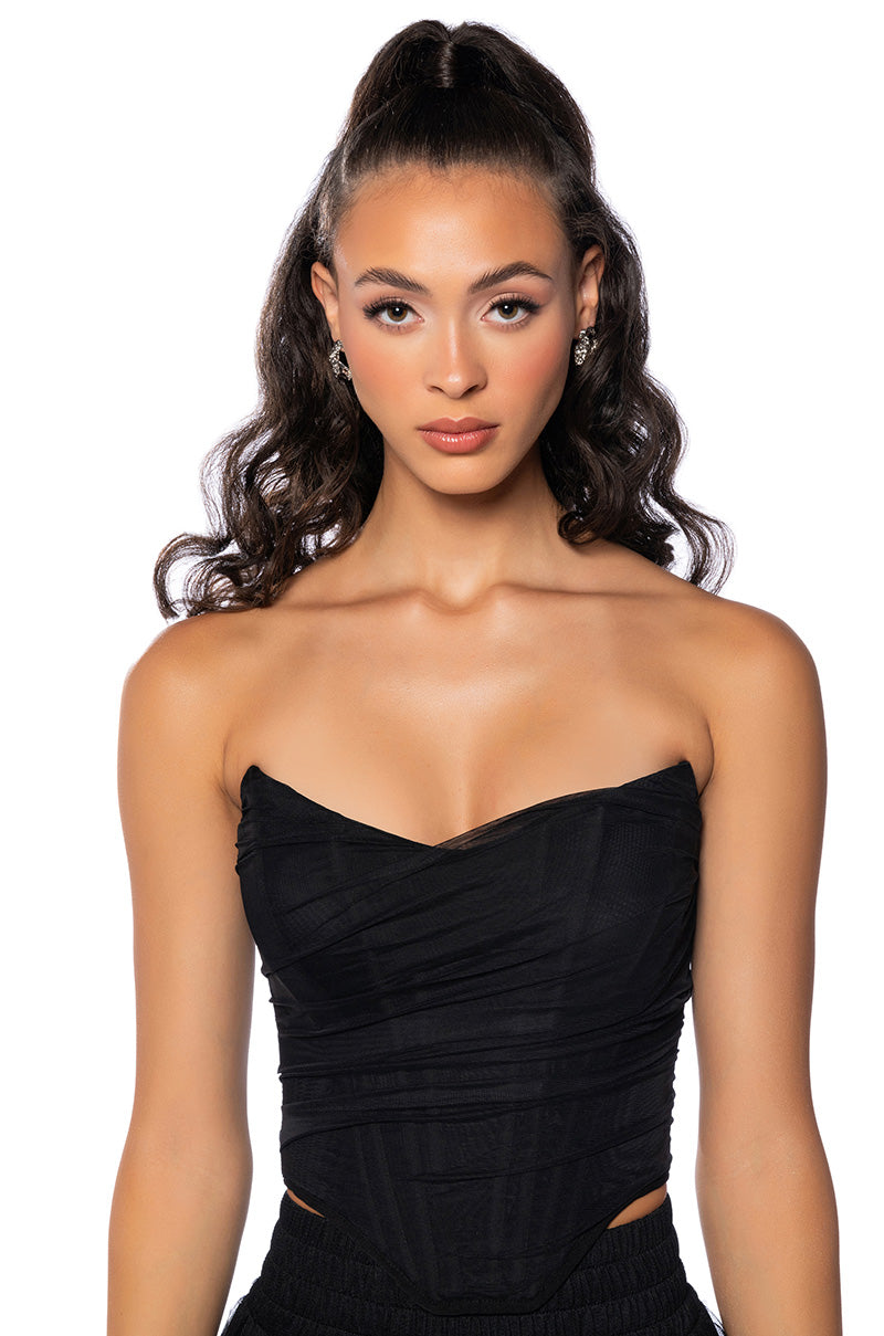 Front View Above Average Structured Mesh Corset