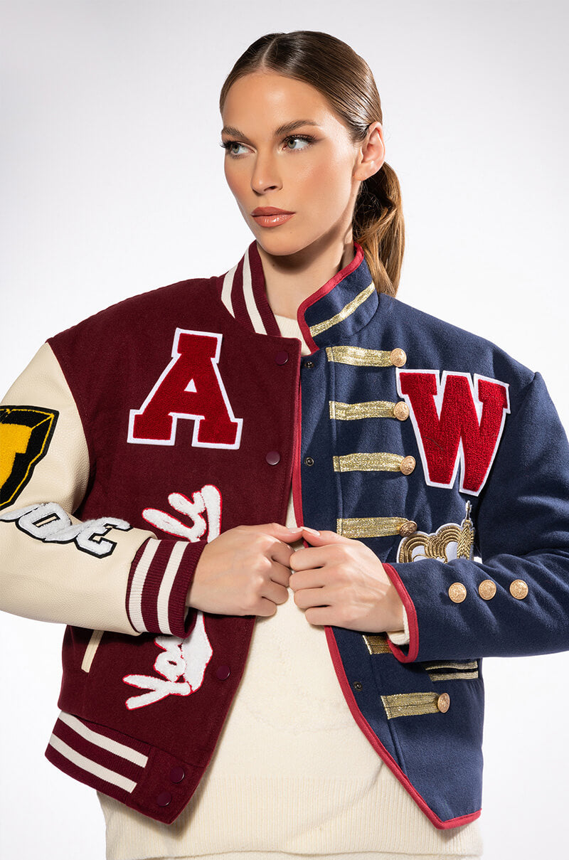 Front View Academy Bomber With Detachable Trench