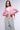 Back View Acerola Bling Rhinestone Sleeve Moto Jacket In Pink