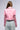 Extra View Acerola Bling Rhinestone Sleeve Moto Jacket In Pink