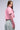 Extra View Acerola Bling Rhinestone Sleeve Moto Jacket In Pink