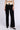 Front View Adele Button Detail Folded Waist Wide Leg Trouser