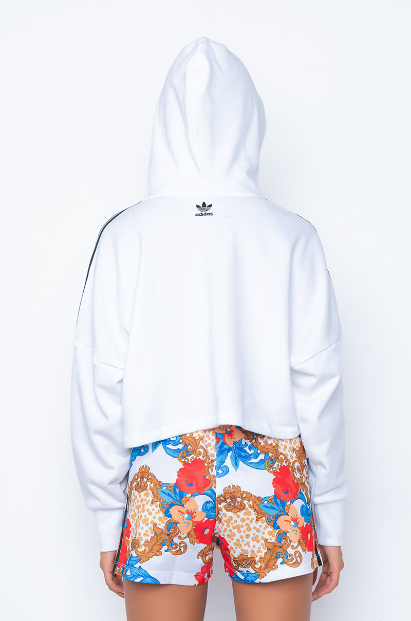 Detail View Adidas Floral Boxy Hoodie