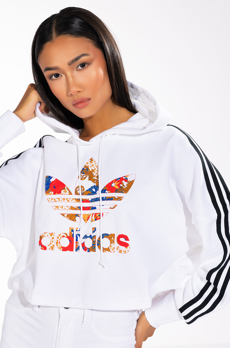 ADIDAS FLORAL BOXY HOODIE view 0
