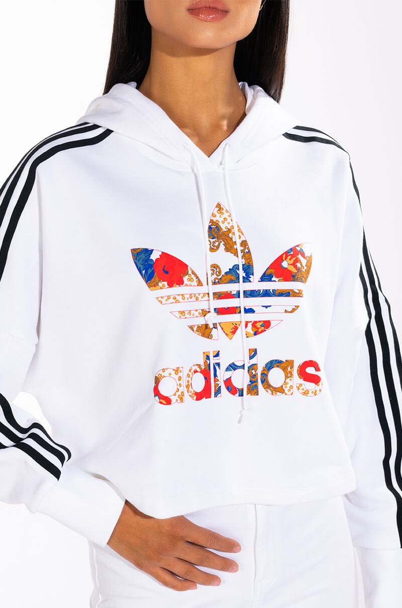 Extra View Adidas Floral Boxy Hoodie