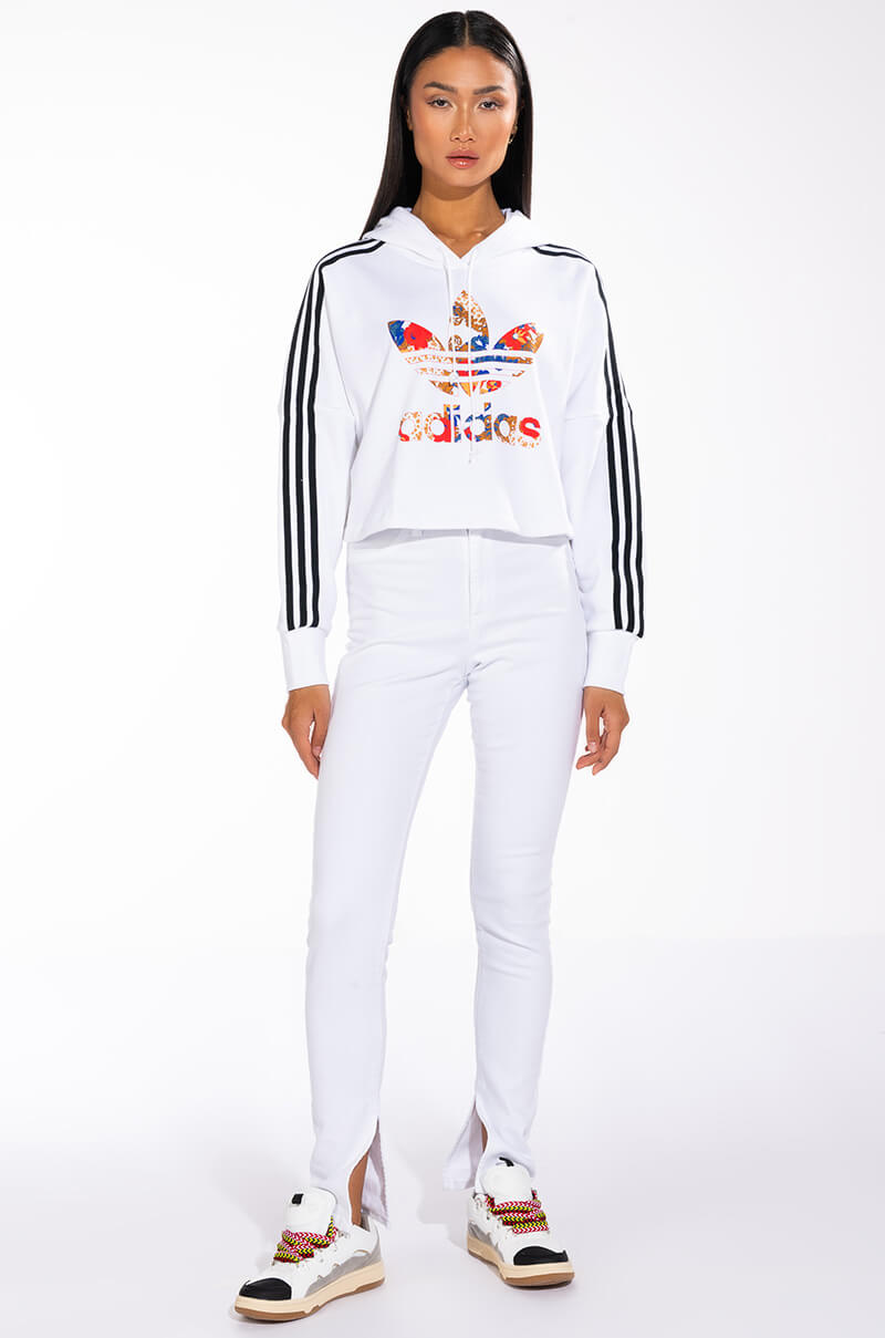 Extra View Adidas Floral Boxy Hoodie
