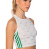 Front View Adidas Logo Racerback Crop Tank